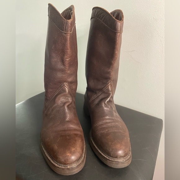 Men’s Galo Leather Boots, Brown 10 - Picture 4 of 6